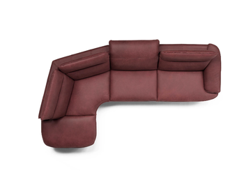 MEDEA - Corner sectional leather sofa by Max Divani - view 3